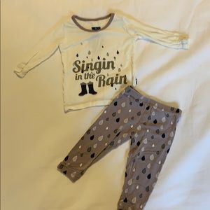 Kickee Pants- Singin’ in the Rain- 3-6mo pajamas